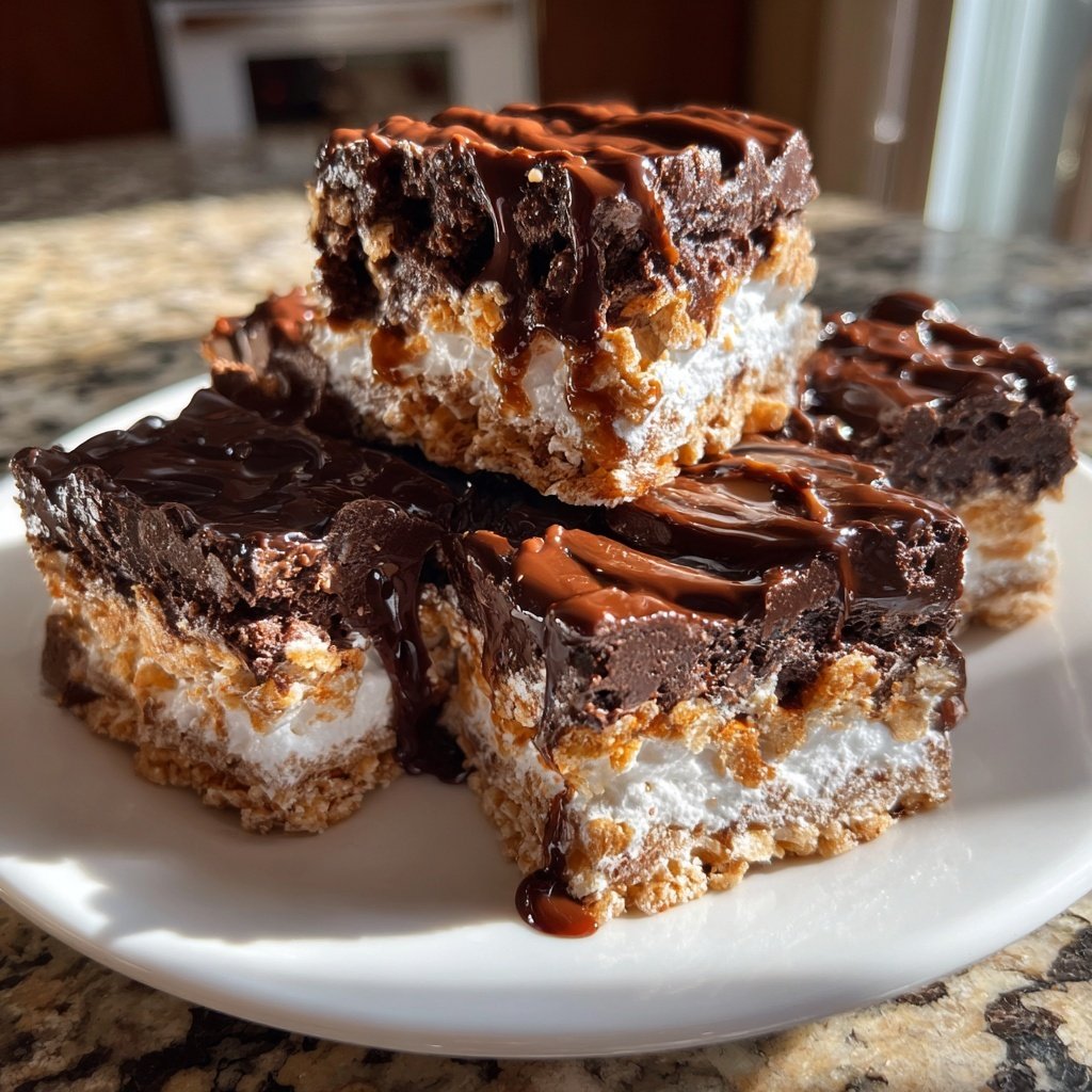 Valentines Treats Chocolate Marshmallow Squares