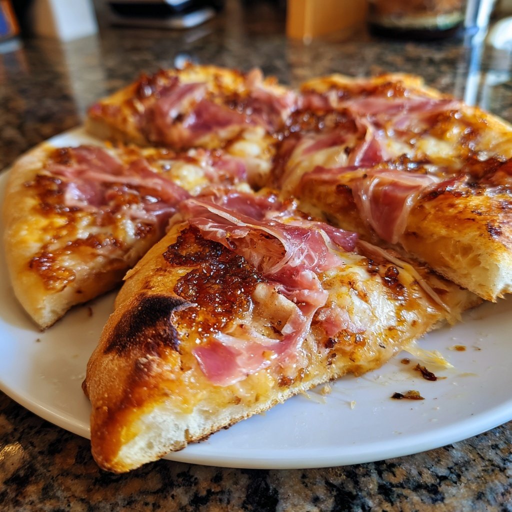 Pizza with Fig Jam and Prosciutto