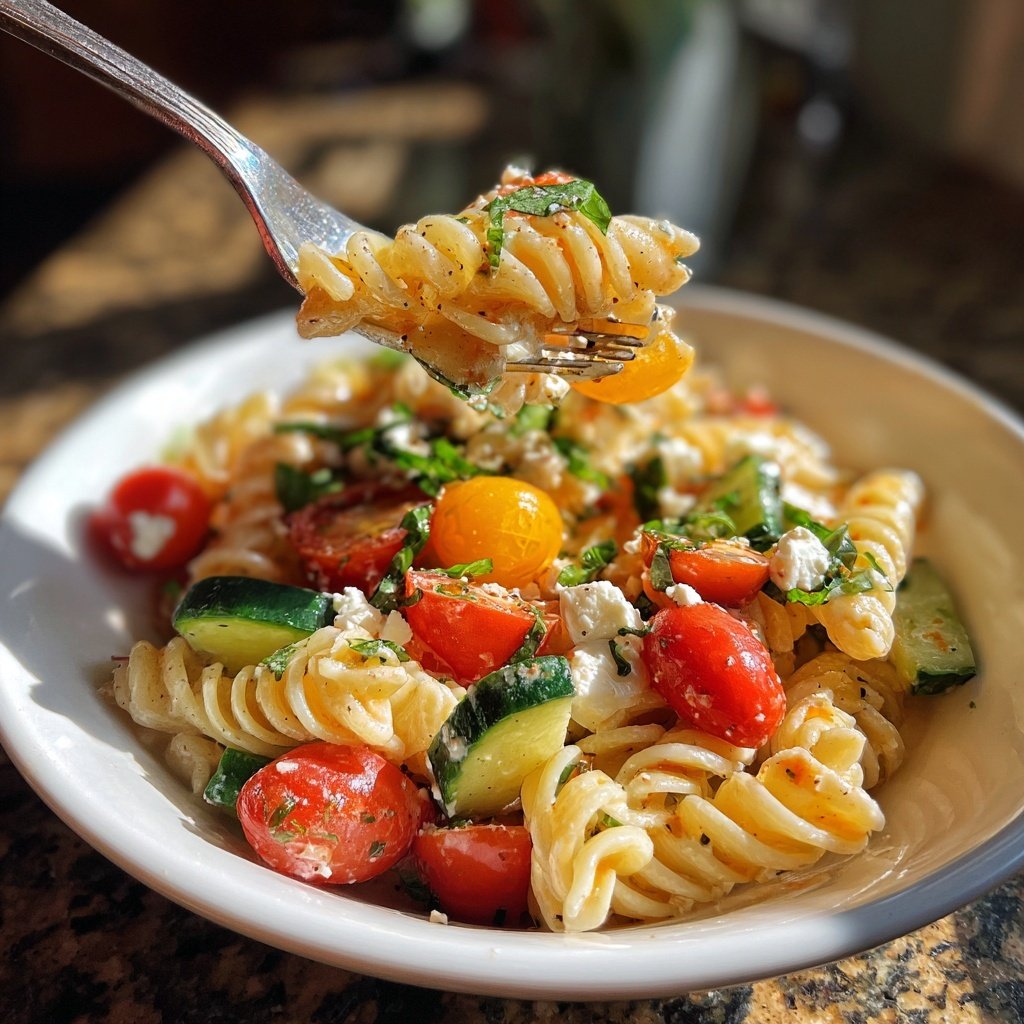 Quick Pasta Salad Lunch for Work