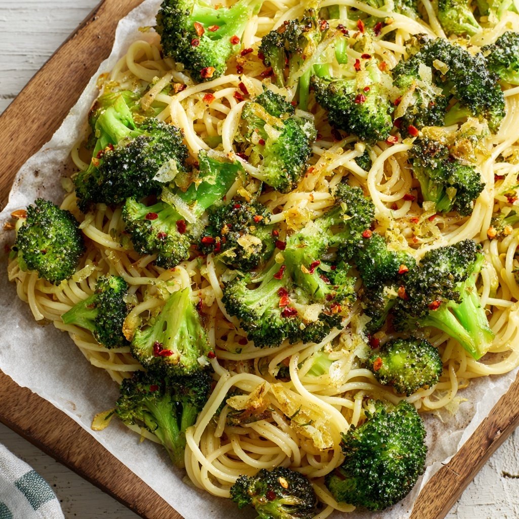 Roasted Broccoli Veggie Pasta