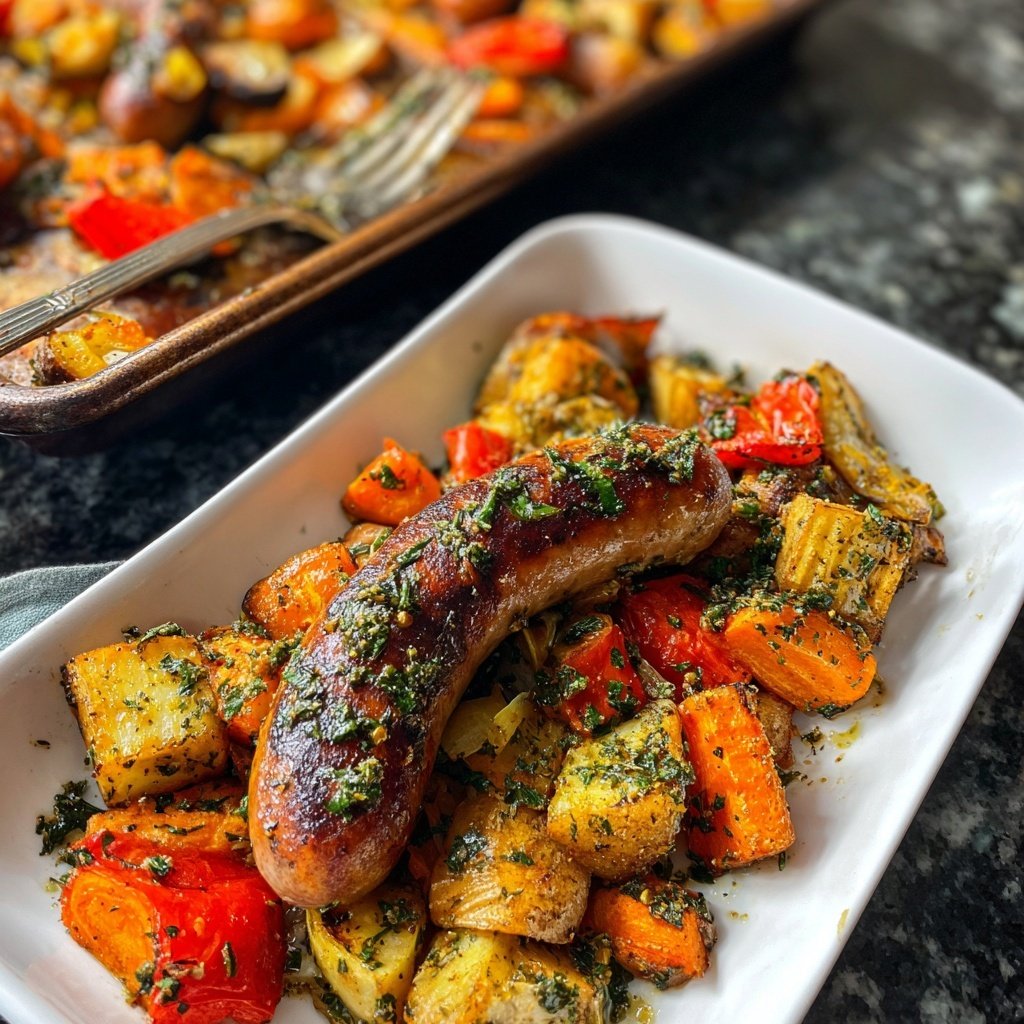 Sheet Pan Sausage And Vegetables
