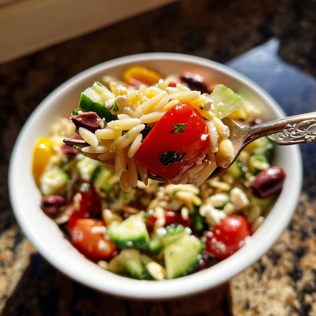 Healthy Lunch Greek Orzo Salad