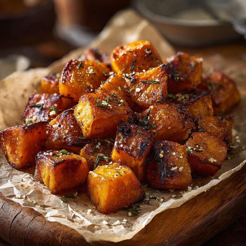 Roasted Sweet Potato Cubes