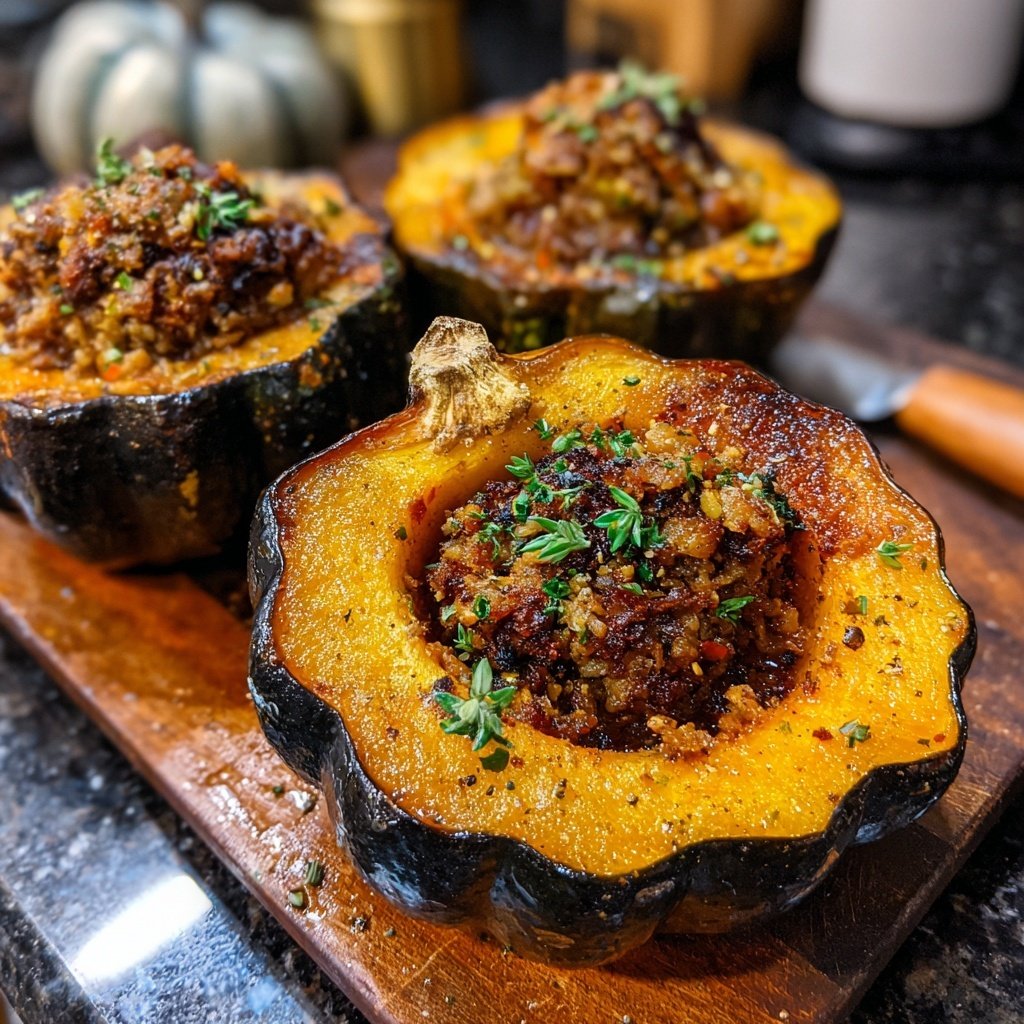 Sunday Stuffed Acorn Squash with Herbs