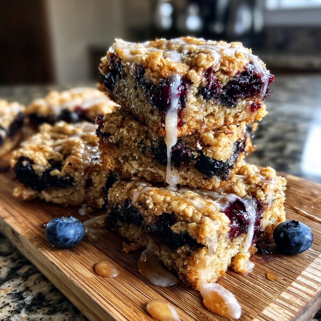 Blueberry Lemon Oat Squares
