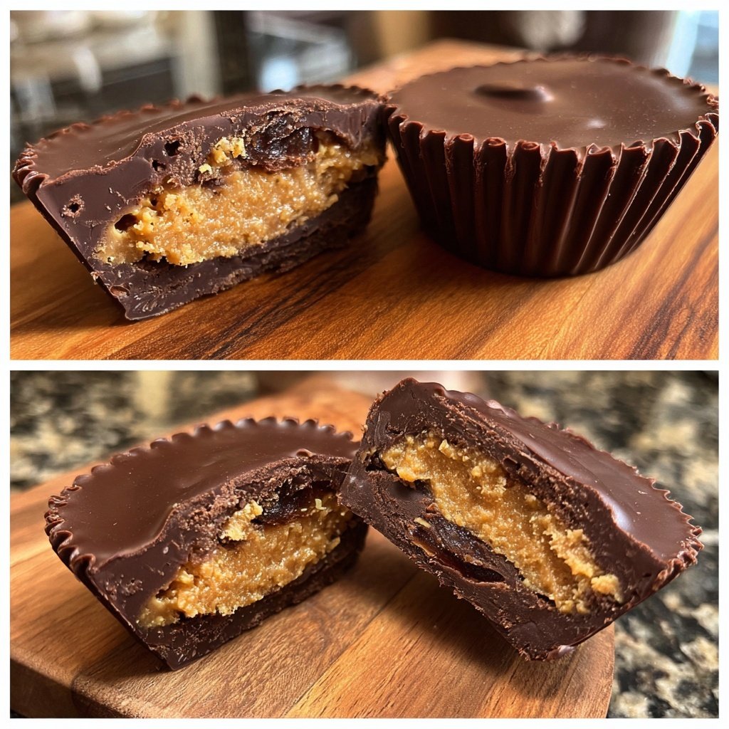 Homemade Peanut Butter Cups with Dates
