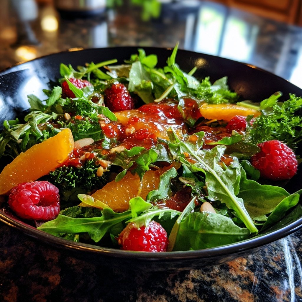 Arugula Salad with Raspberry Vinaigrette