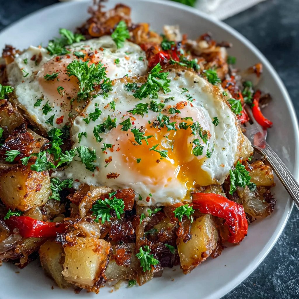 Breakfast Hash With Eggs And Potatoes