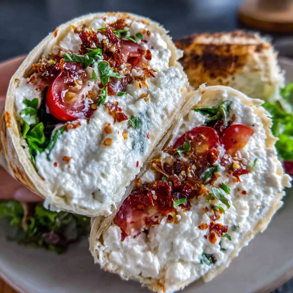 High Protein Cottage Cheese Wrap